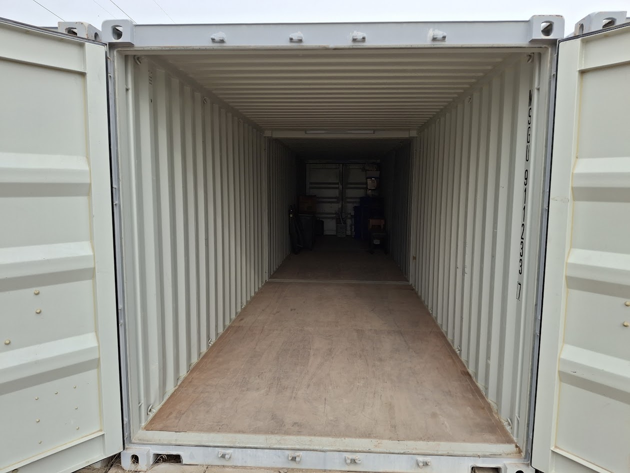 Shipping container for sale — side view at Fort Knox Vernal Utah