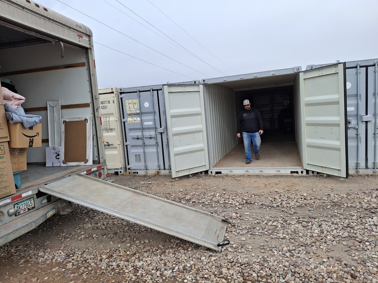 Container exterior showing steel construction at Fort Knox