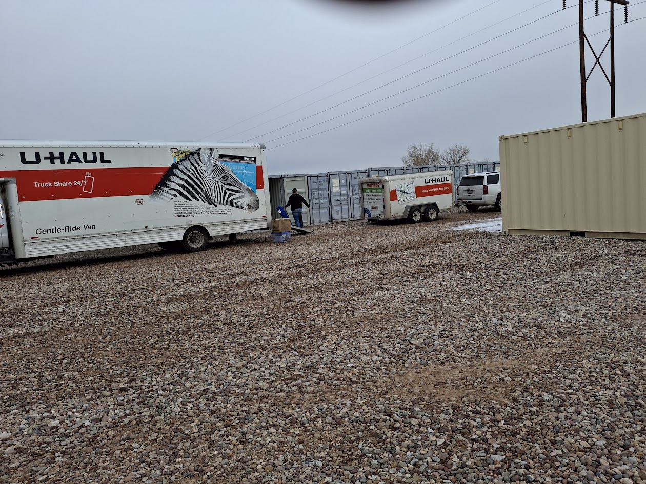 Shipping container detail — corrugated steel walls